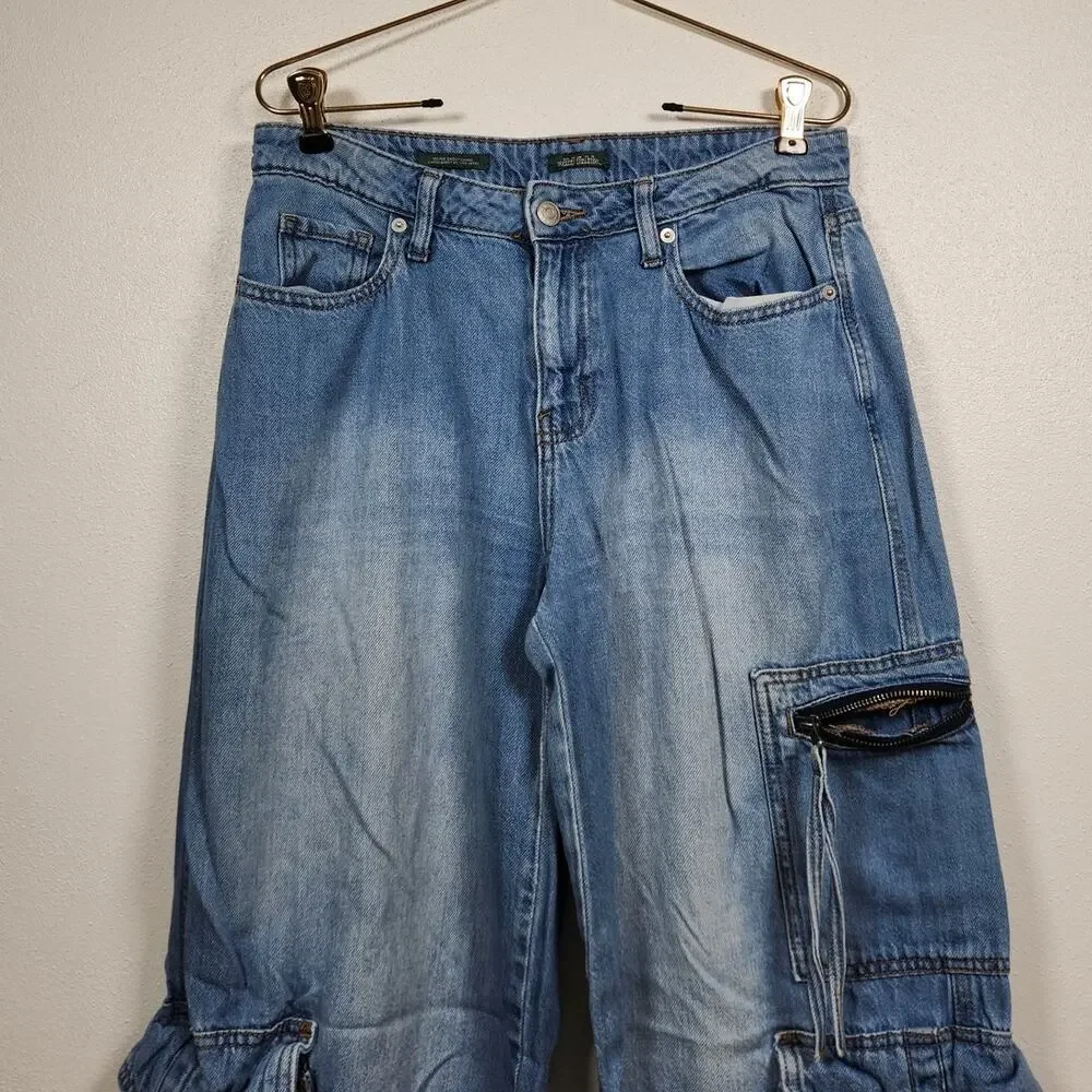 Wild Fable Size 6R Mid Rise Baggy Cargo Pants Bottoms Boho Skate Grunge
